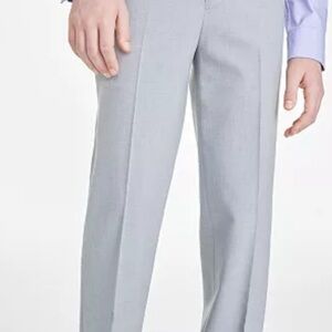 Calvin Klein Big Boys Slim Stretch Dress Pants, Silver, Size 18